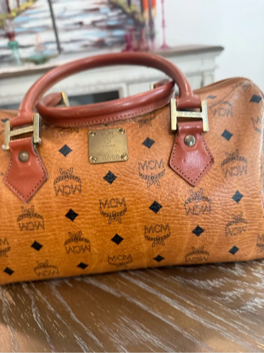 MCM Handbag Brown Leather - Picture 7 of 14